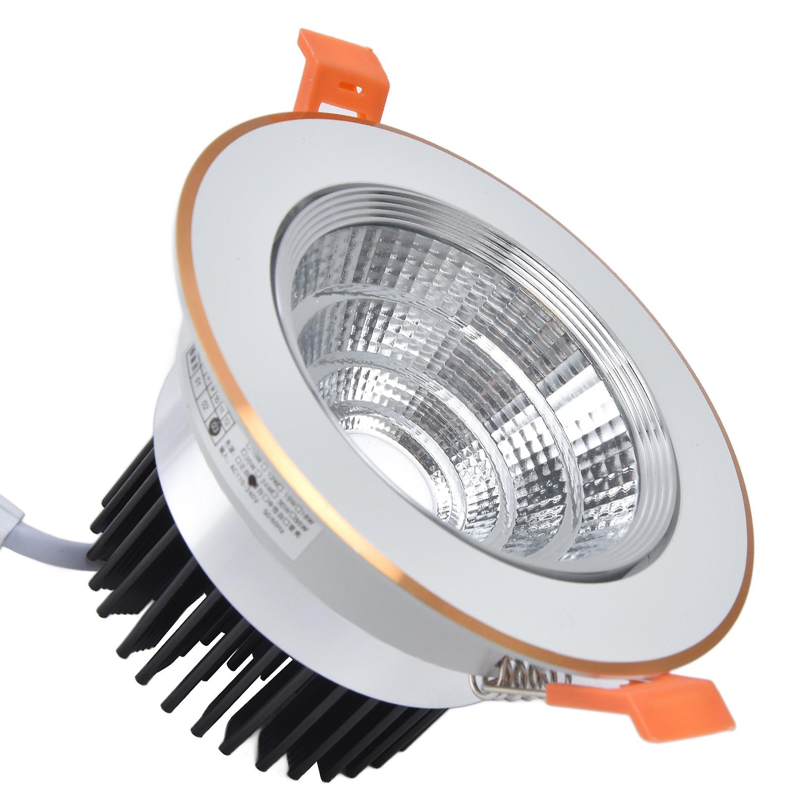 Recessed Lighting 4.3in Hole 7W Warm Light 3000K Adjustable Angle LED Halo Light for Hallway Kitchen Bedroom 100‑264V