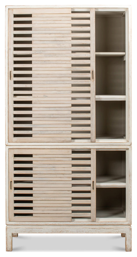 Groovy Doors Bookcase Whitewash   Farmhouse   Bookcases   by HedgeApple  Houzz