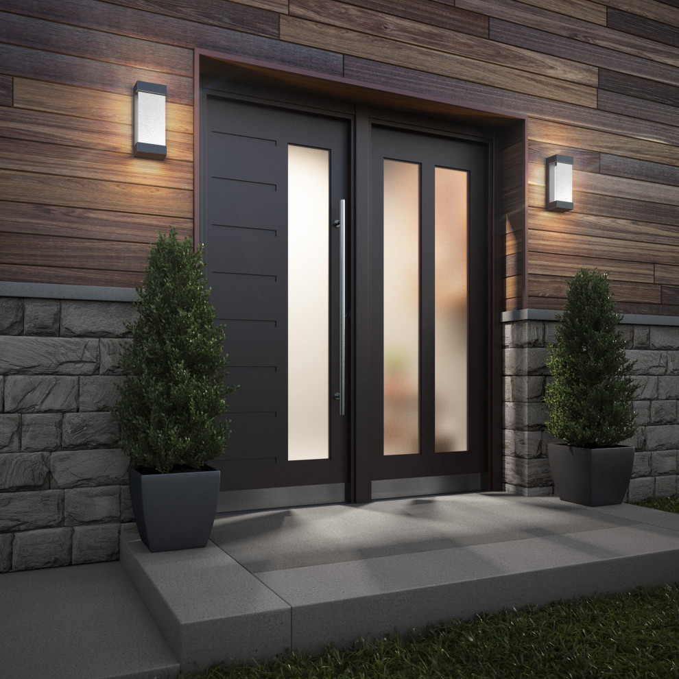 Glacier Integrated LED Wall Light   Transitional   Outdoor Wall Lights And Sconces   by Artika  Houzz