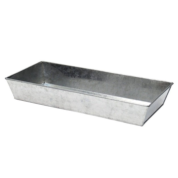 X 3 quot Versatile Galvanized Steel Tray Antique Silver Finish