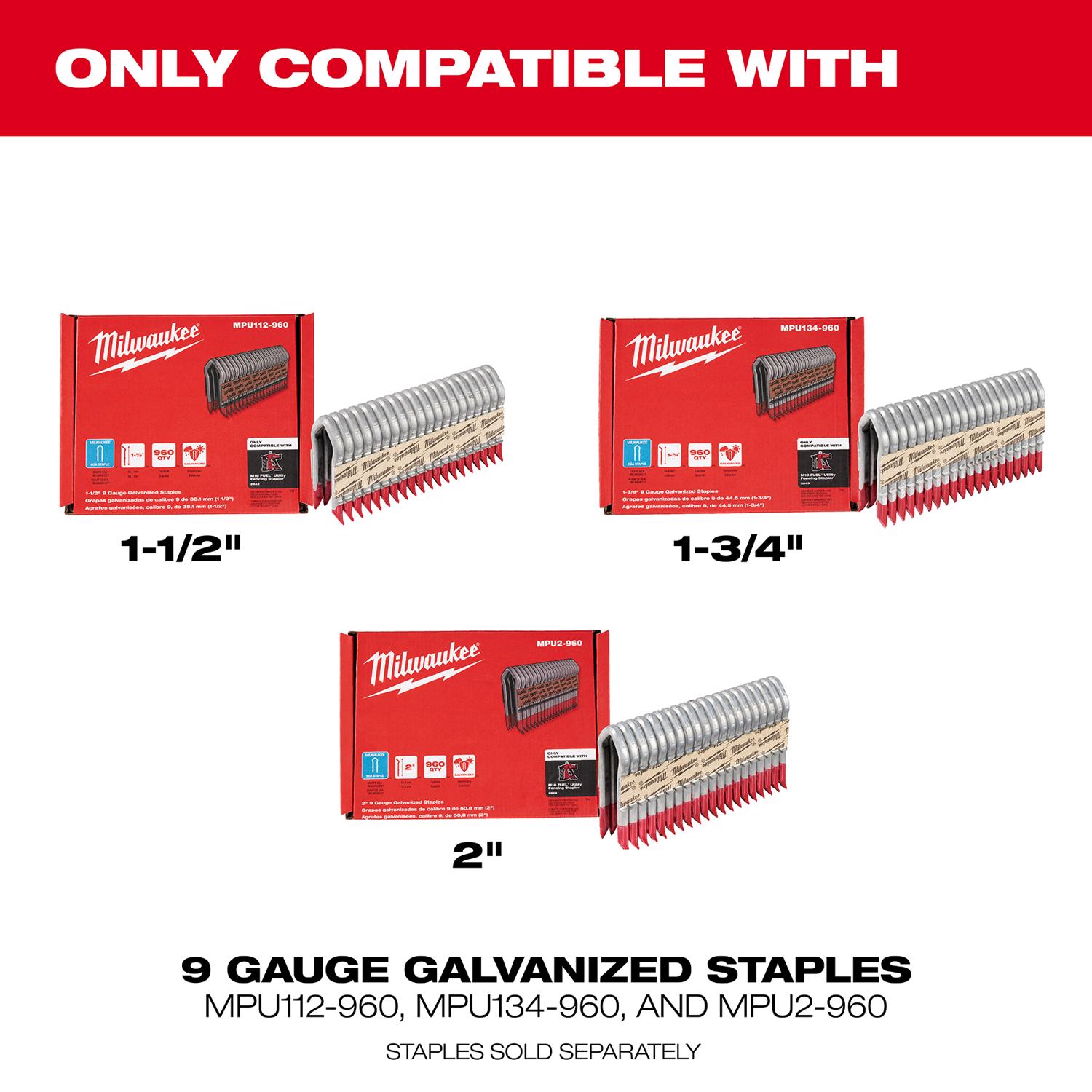 MW M18 FUEL 9 Ga. Utility Fencing Stapler