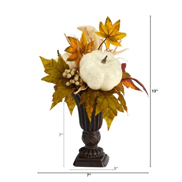 13 Fall Pumpkin and Berries Artificial Autumn Arrangement