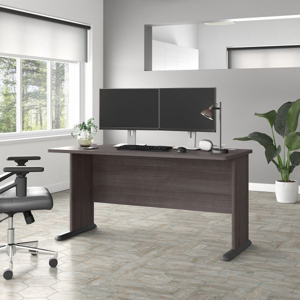 Bush Business Furniture Studio A 60W Computer Desk in Storm Gray