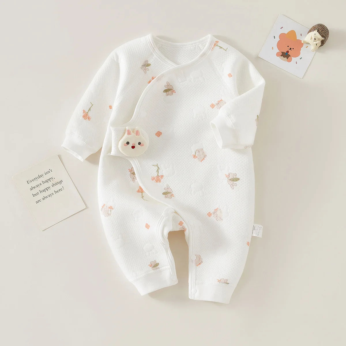 AYNIGIELL Spring Autumn 0-6 Months Baby Rompers 100% cotton Newborn baby girls boys Clothes of Long Seeve Infant Clothing