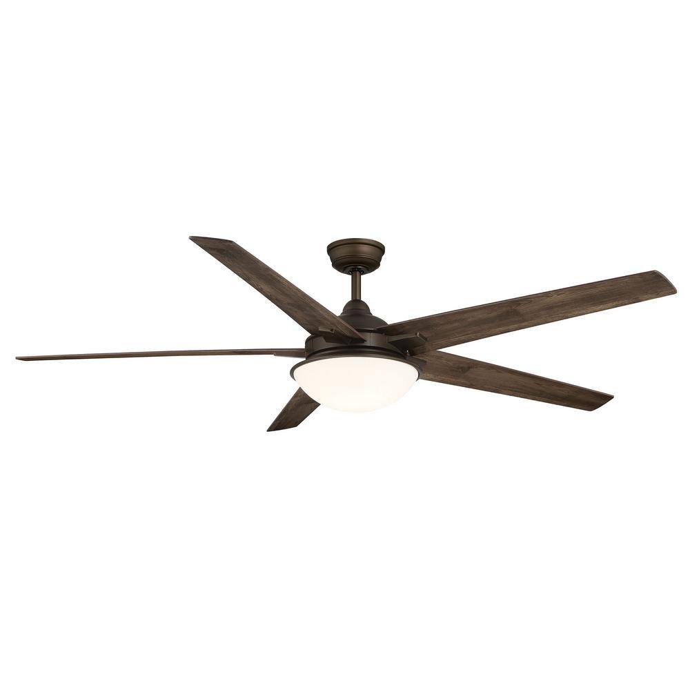 Hampton Bay Belvoy 70 in. Integrated LED Indoor Espresso Bronze Ceiling Fan with Light and Remote Control AK330-EB