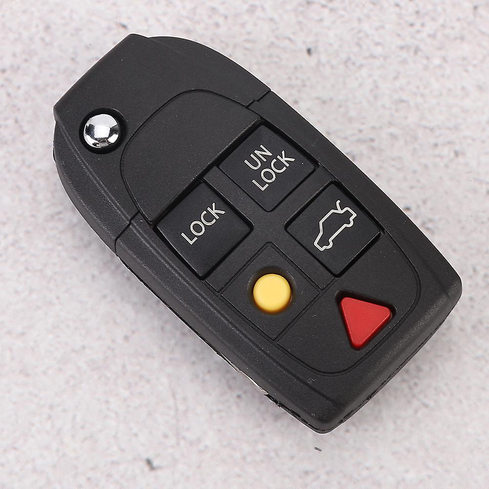 5 Buttons Folding Flip Car Key Case Shell Replacement Fit For S60 S80 V70 Xc70 Xc90