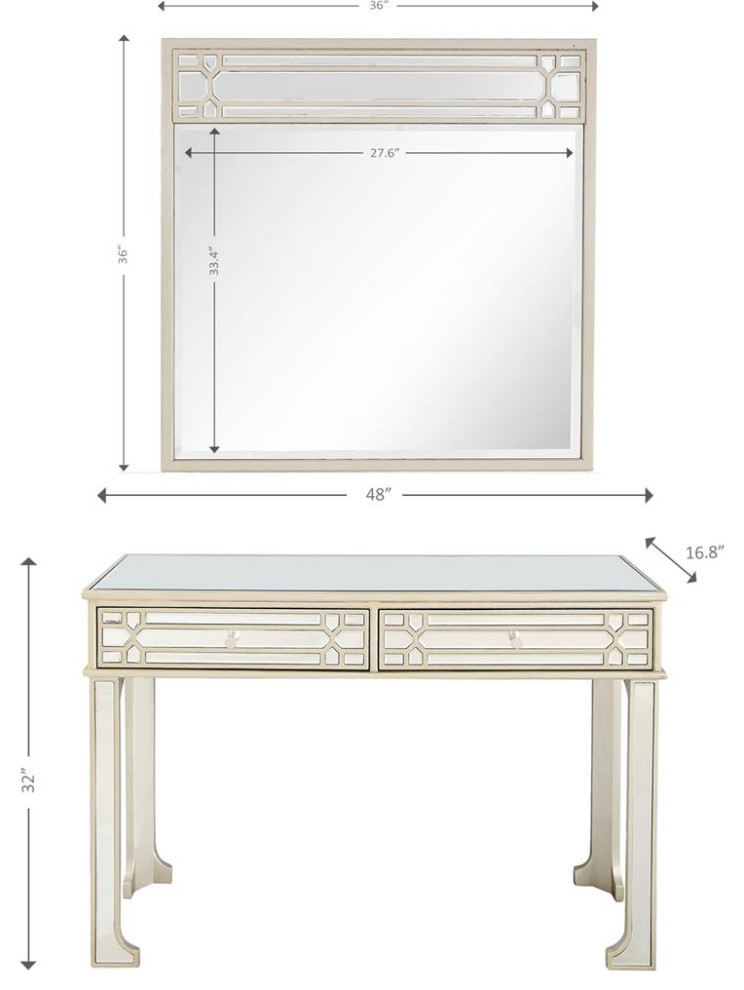 Camden Isle Aubrey Wall Mirror and Console   Contemporary   Console Tables   by BisonOffice  Houzz