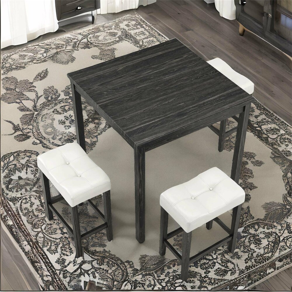 Solid Wood 5 Piece Dining Table Set for Living Room