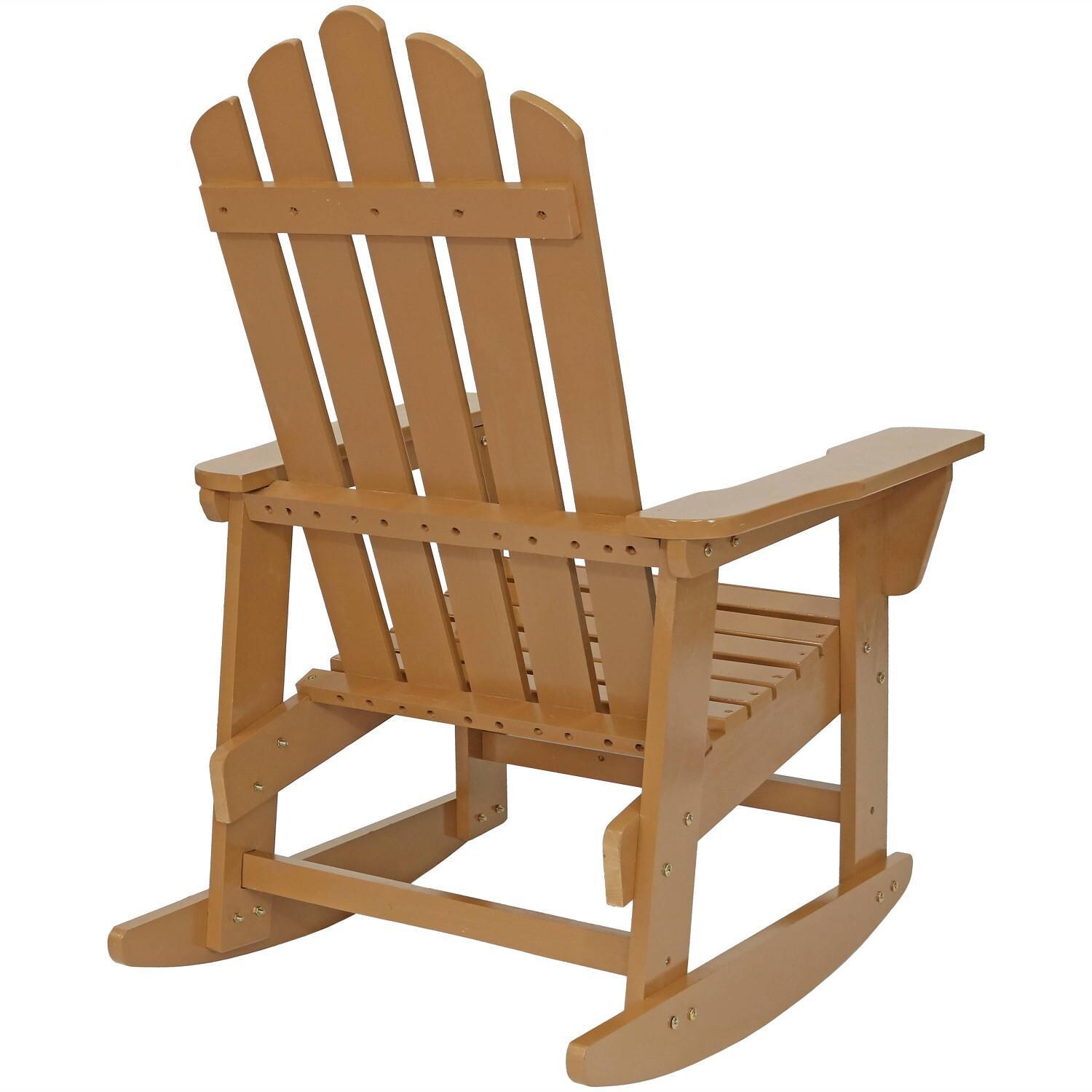 Ultimate Patio Classic 2-Piece Wooden Adirondack Rocking Chair Set