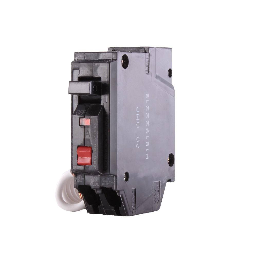 GE 20 Amp 1-Pole Ground Fault Breaker with Self-Test THQL1120GFTP