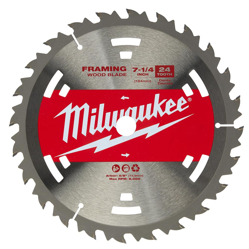 MW 7-1/4 in. 24T Basic Framer Circular Saw Blade 48-41-0710 from MW