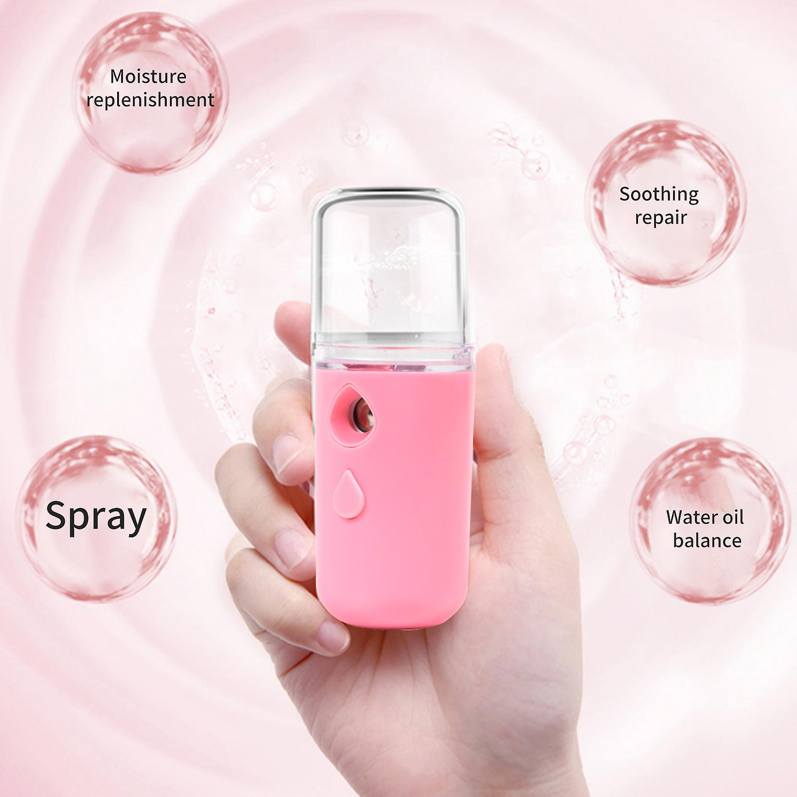 Pink Nano Facial Humidifiers Portable Face Humidifier Usb Charging For Skin Care