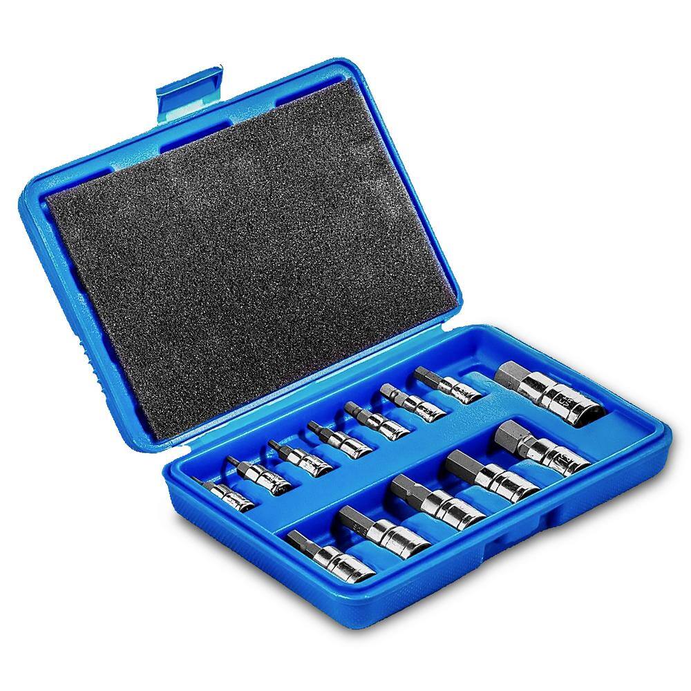 Stark Metric MM Pro-Grade Allen Hex Bit Chrome Vanadium Socket Set (13-Piece) 33500-H1