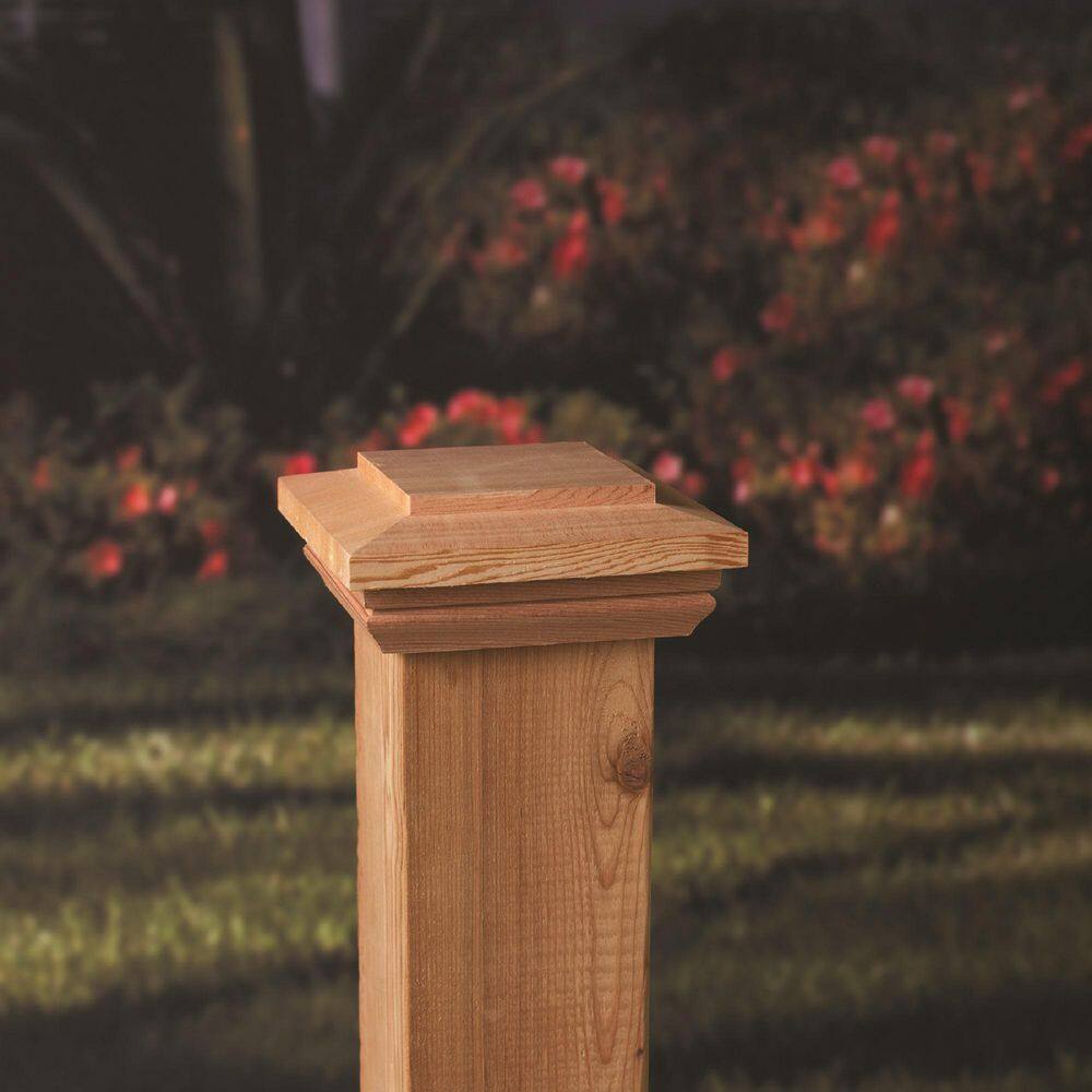 Hampton 4 in. x 4 in. Cedar Flat-Top Post Cap 500171