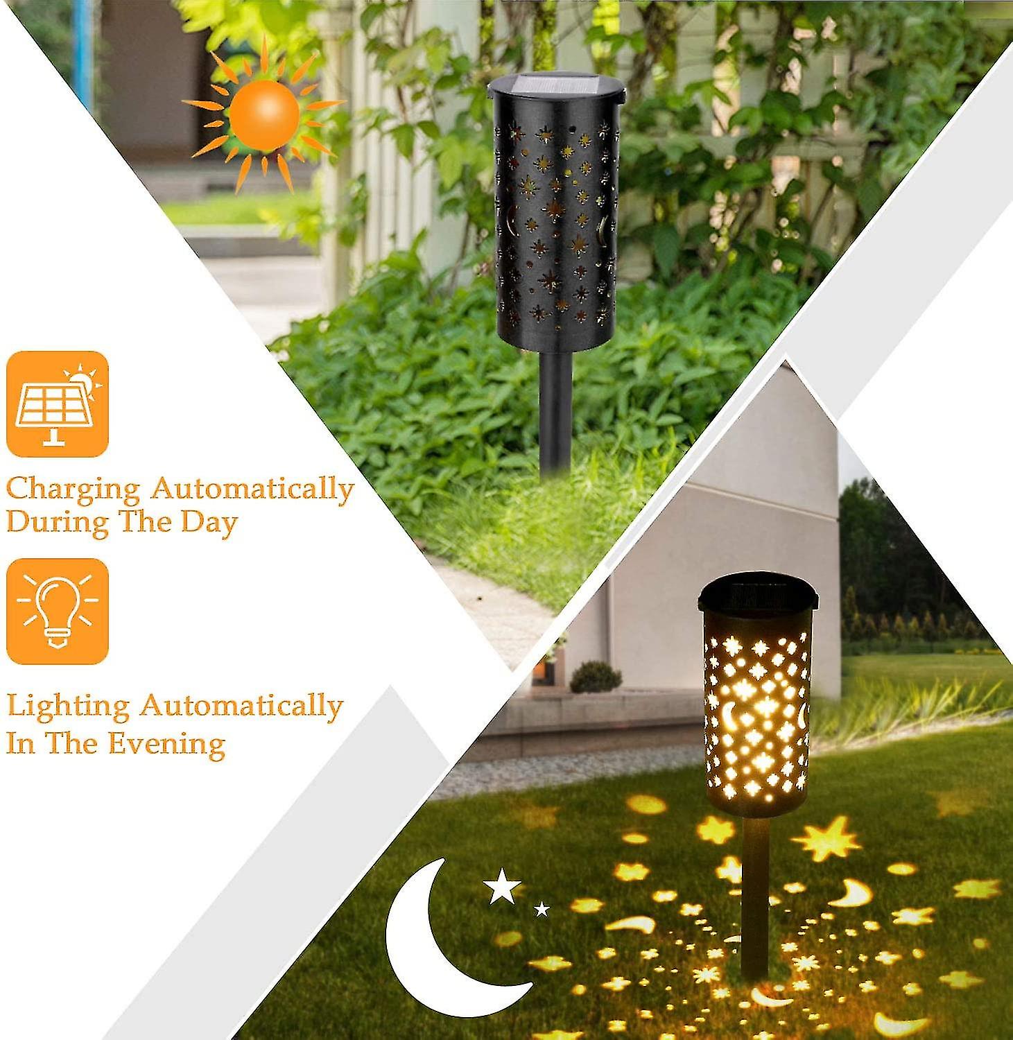 Solar Garden Lights 1 Pack Solar Lights Outdoor Waterproof Solar Light Outdoor Led Solar Lights Garden Decoration For Pathway Path Patio Lawn Landscap