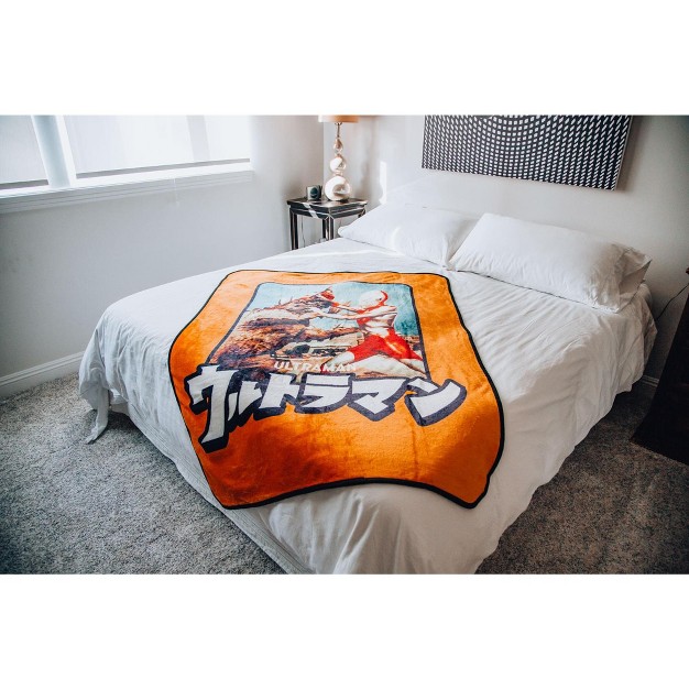 Just Funky Ultraman Fleece Throw Blanket Cozy Lightweight Blanket 45 X 60 Inches