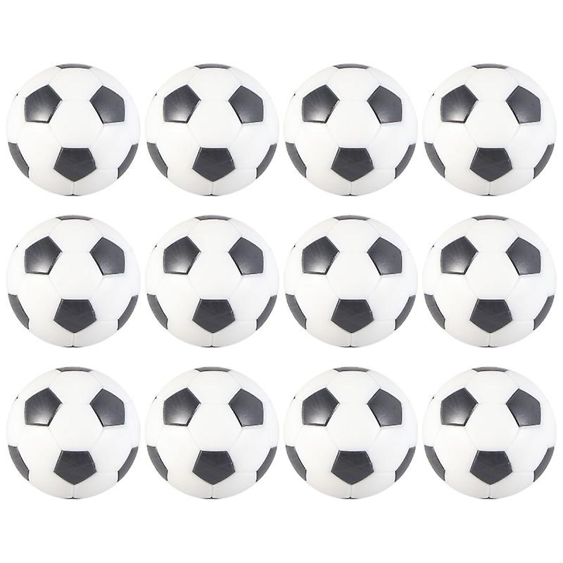 12pcs Black And White Football Toy Table Soccer Footballs Replacement Balls Tabletop Soccer Game Ball Accessory