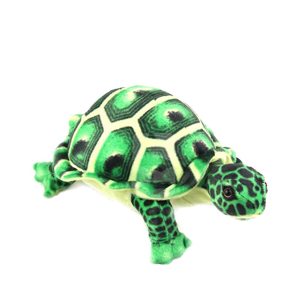 1pc Stuffed Turtle Shaped Simulation Children Simulation Sea Animal Doll Turtle Toy Pillow(coffee)