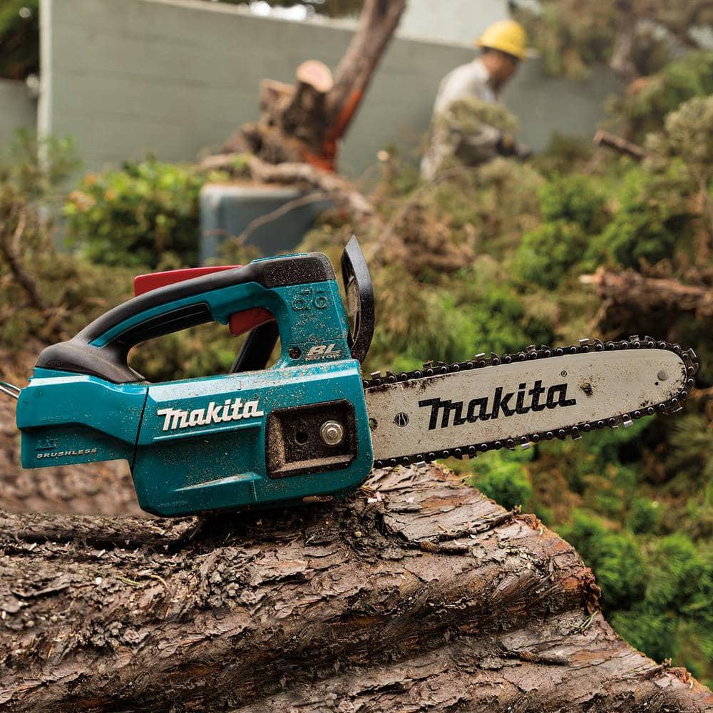 Makita 18Volt LXT LithiumIon Brushless Battery 10 in Top Handle Chain Saw