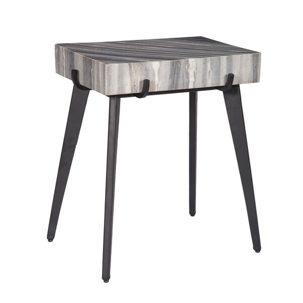 Somette Grey and Black Accent Table - 20