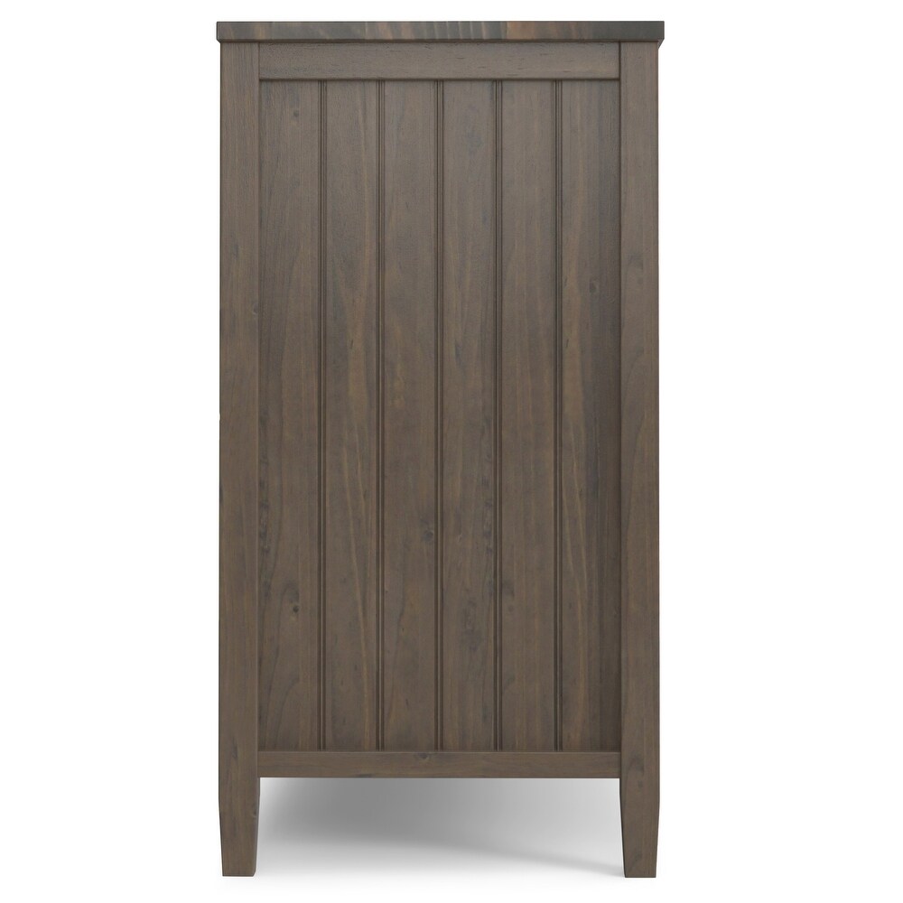 WYNDENHALL Rowan SOLID WOOD 60 inch Wide Contemporary Wide Storage Cabinet in Smoky Brown   18\