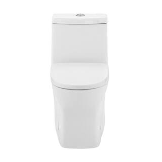 Swiss Madison Sublime II 1-Piece 0.81.28 GPF Dual Flush Compact Toilet in White Seat Included SM-1T257