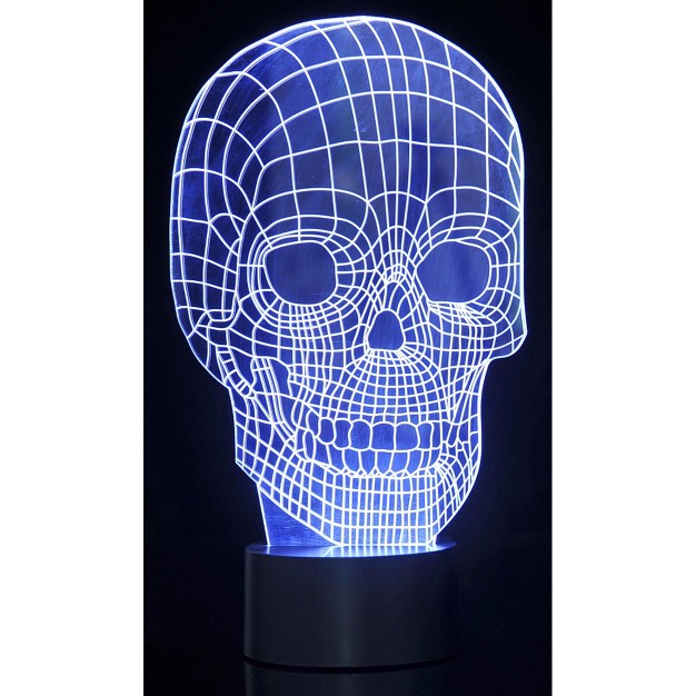 Link 3d Skull Lighting Laser Cut Precision Multi Colored Led Night Light Lamp Great For Bedrooms Dorms Dens Offices And More