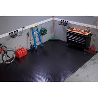 G-Floor Coin 8.5 ft. x 22 ft. Midnight Black Commercial Grade Vinyl Garage Flooring Cover and Protector GF75CN8622MB