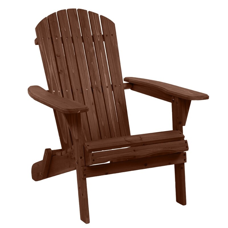 Outdoor Folding Wooden Adirondack Lounger Chair