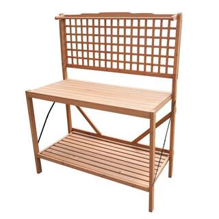 NORTHBEAM Natural Wood Folding Potting Bench MPG-PB01