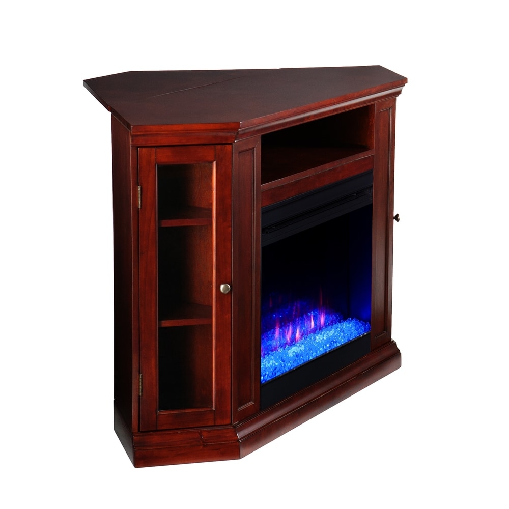 SEI Furniture Cabot Cherry Convertible Color Changing Fireplace