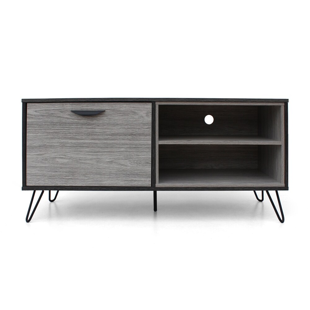 Bijan Mid Century Modern Two Toned TV Stand with Hairpin Legs by Christopher Knight Home