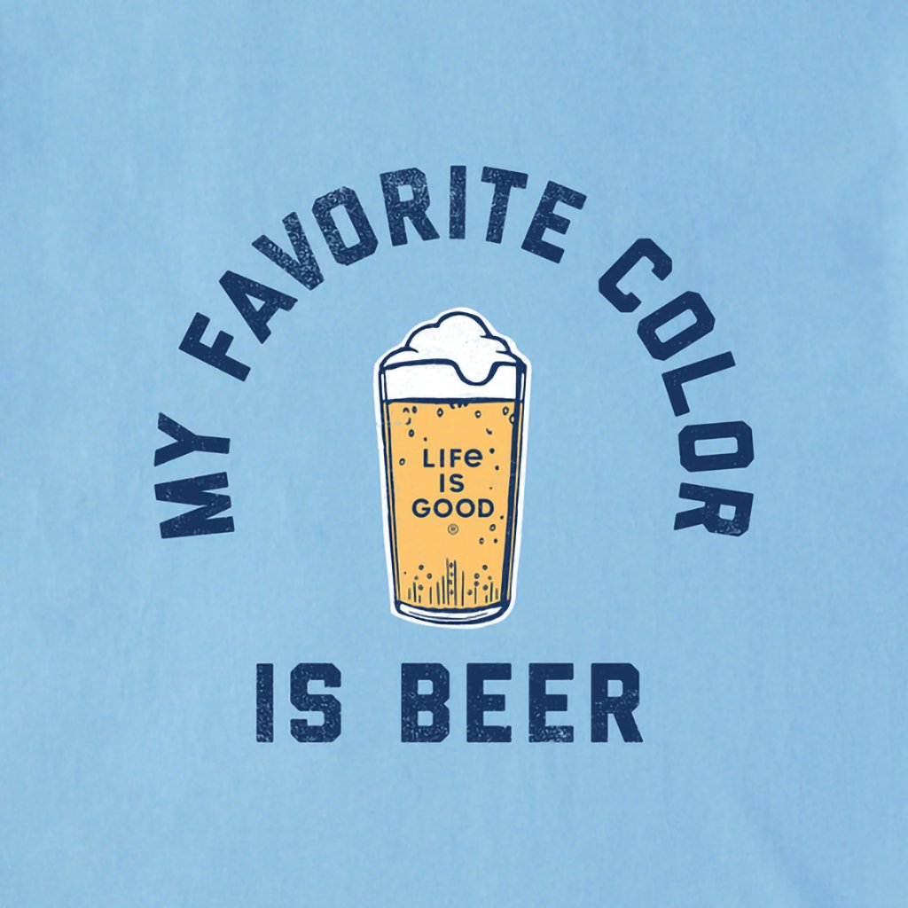 Life Is Good  Men's My Favorite Color is Beer Long Sleeve Crusher Tee