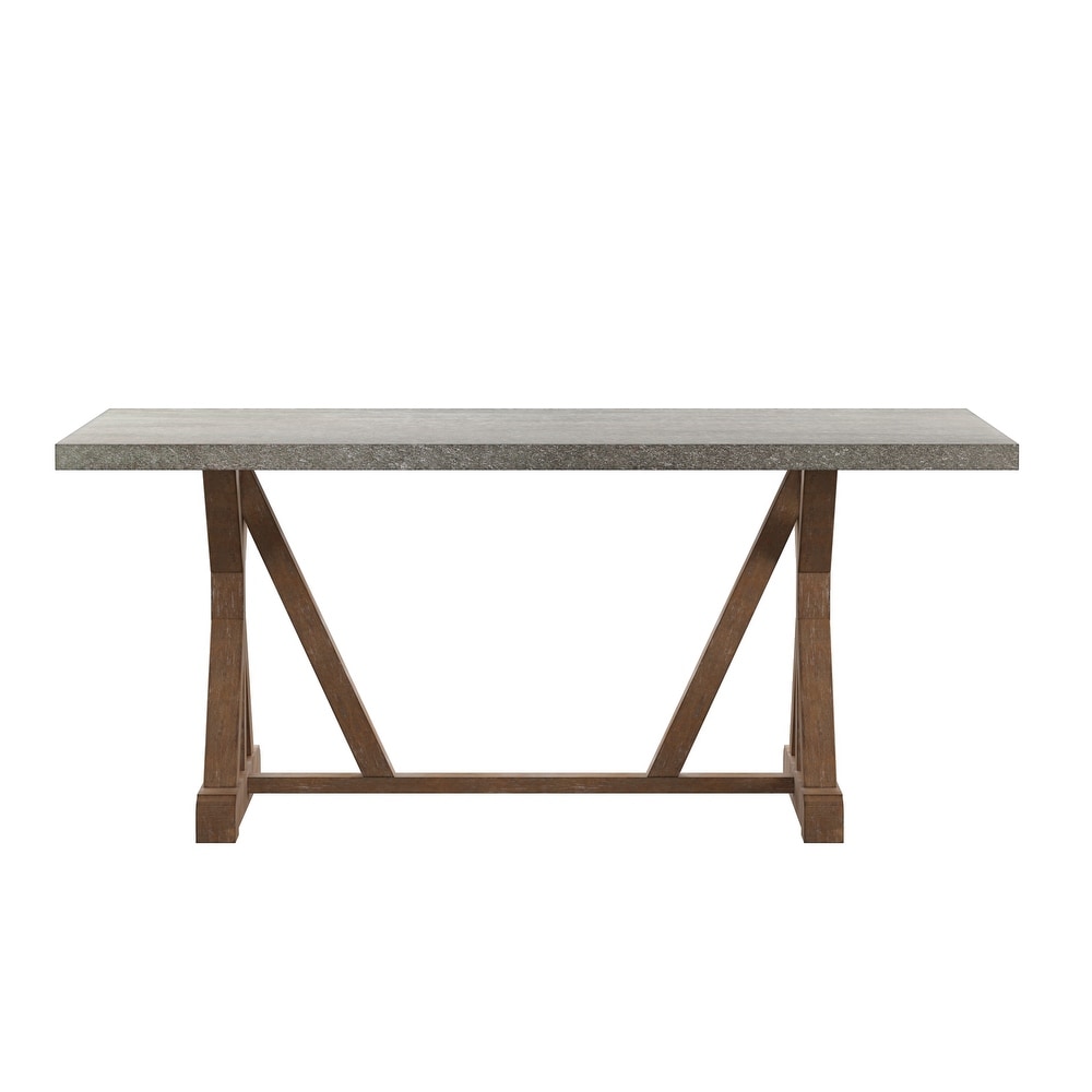 Benchwright Rustic Pine Trestle Accent Dining Table by iNSPIRE Q Artisan