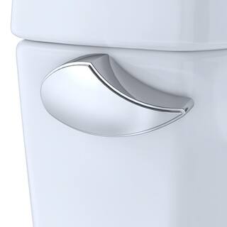 TOTO Drake 2-Piece 1.28 GPF Single Flush Elongated Standard Height Toilet in Cotton White SoftClose Seat Included MS776124CEG#01