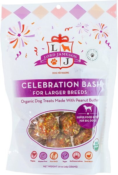 Lord Jameson Celebration Bash Large Breed Soft and Chewy Dog Treats， 10-oz bag