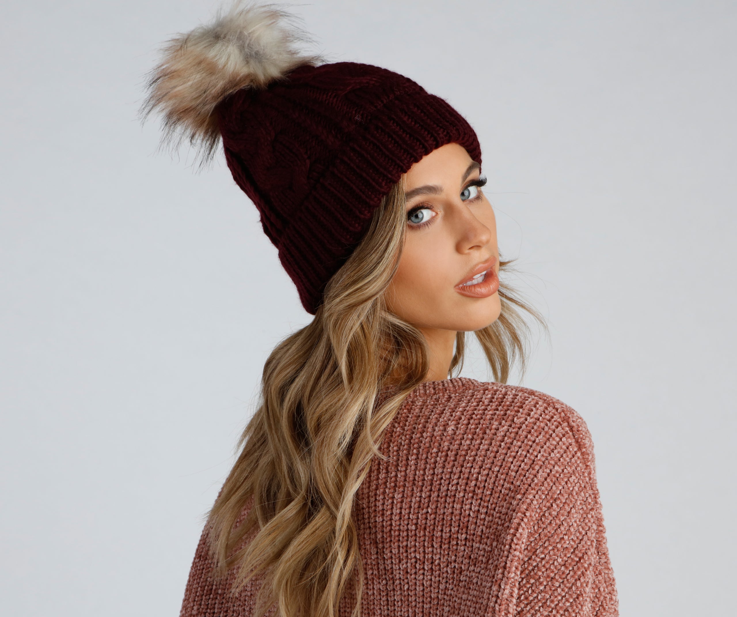 Bring The Chill Cable Knit Beanie