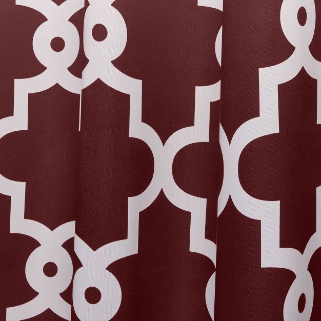 Ironwork Sateen Woven Room Darkening Blackout Grommet Top Curtain Panel Patio Exclusive Hom