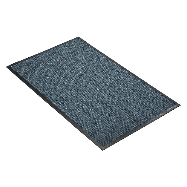 2 x27 x3 x27 Solid Dotted Doormat Blue black Hometrax