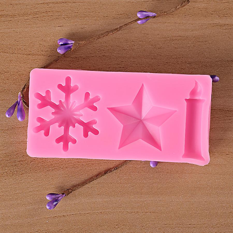 Snowflake Pentagram Candle Cake Mold - 2pcs