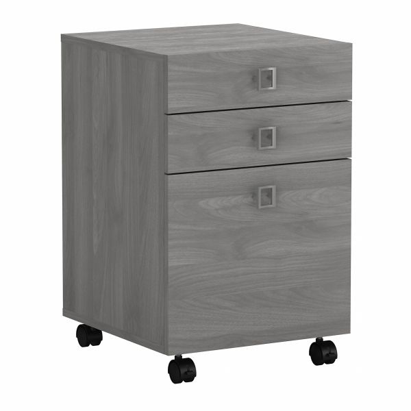 Office by kathy ireland Echo 3 Drawer Mobile File Cabinet in Modern Gray