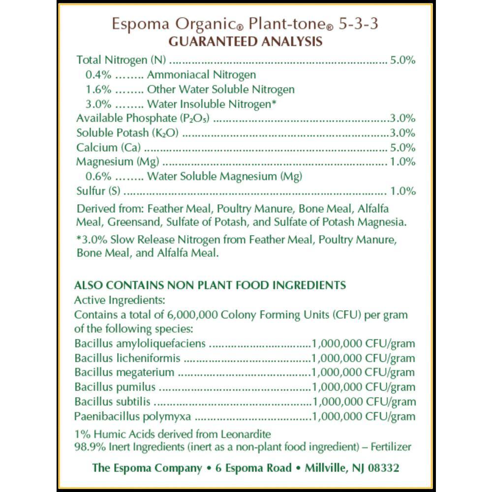 Espoma 8 lb. Organic All Purpose Plant Tone Fertilizer 100047163