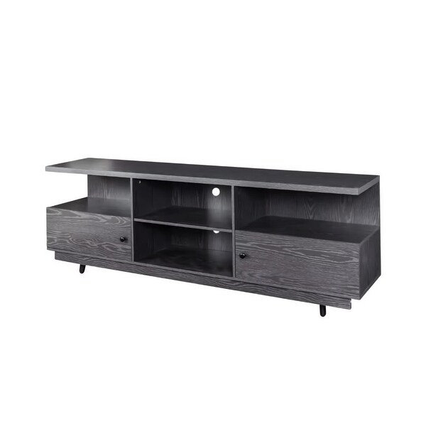 TV Stand Entertainment Center Console Table with 2 Doors and 4 Open Shelves - 83 inches in width