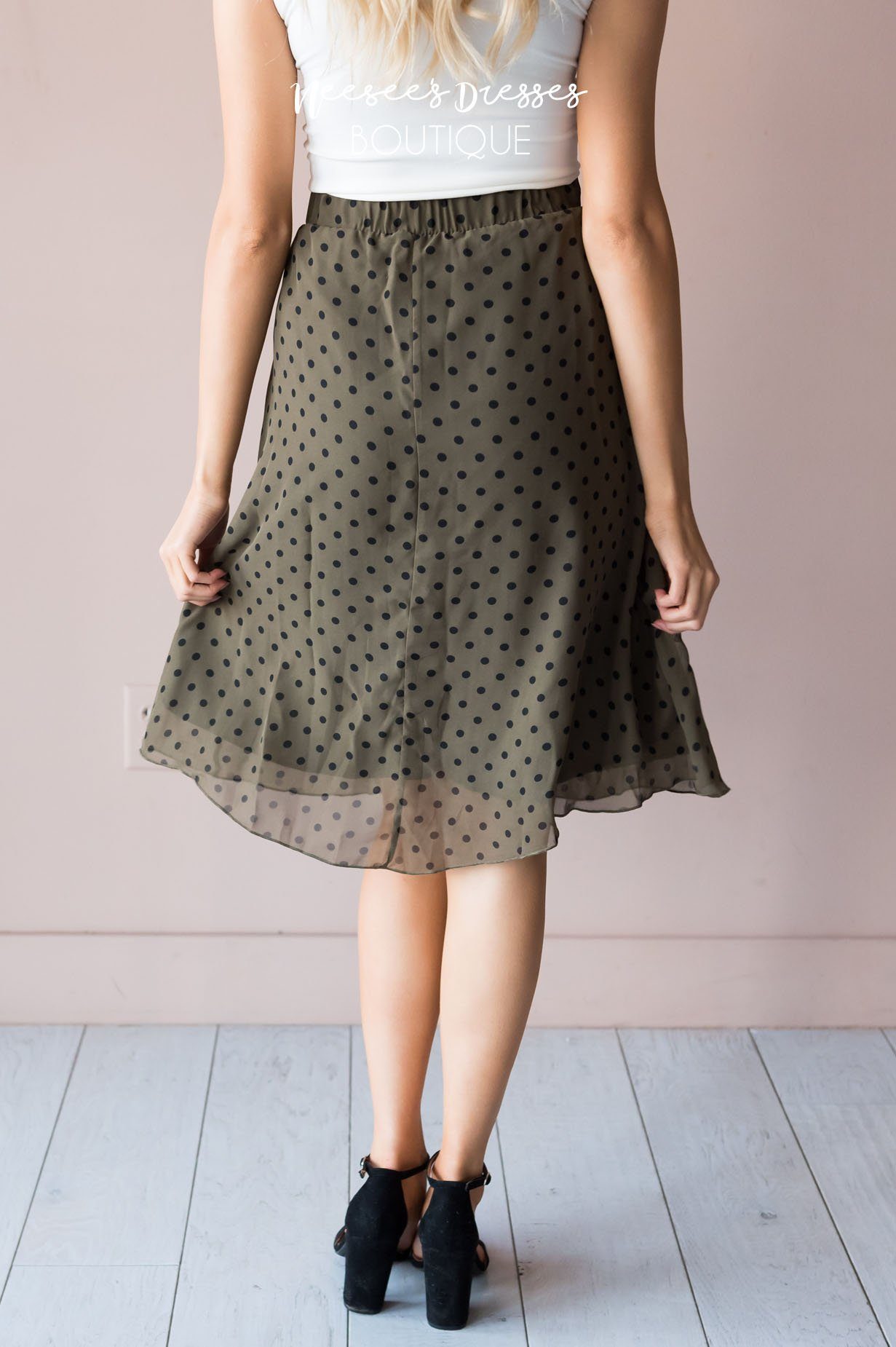 Pretty in Dots Modest Skirt