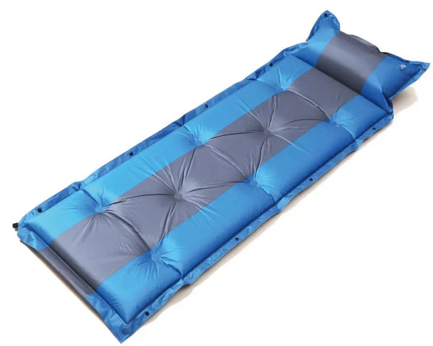 Multicolor Inflatable Sleeping Pad Folding Camping hiking Outdoor Mat with Pillow