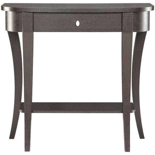 Newport 1 Drawer Console Table with Shelf， Espresso