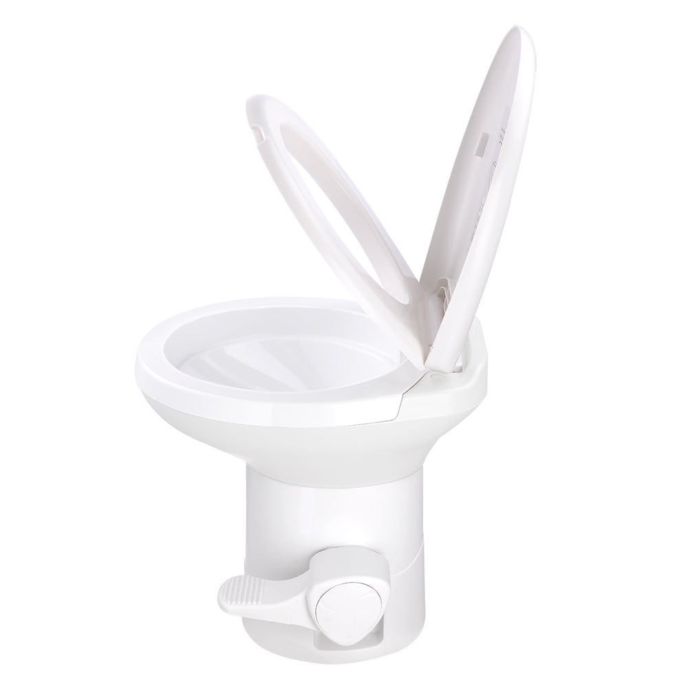 Yescom Foot Flush RV Gravity Flush Toilet High Profile HDPE Travel