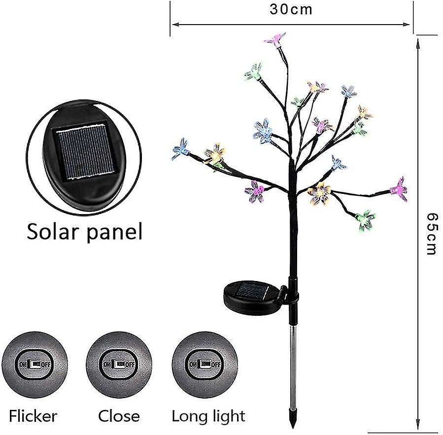 Outdoor Solar Garden Decoration Lights， 2 Pieces Of Beautiful Led Solar-powered Fairy Tale Land