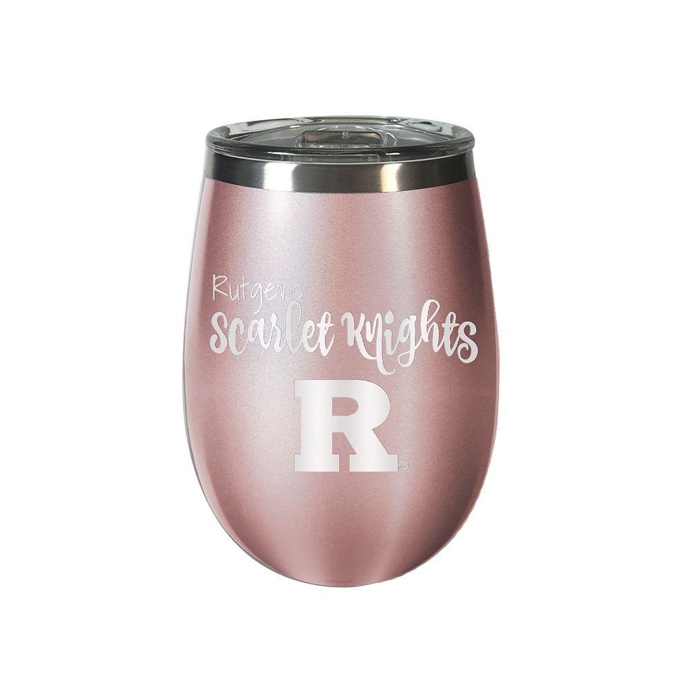 Rutgers Scarlet Knights Rose Gold Finish Wine Tumbler