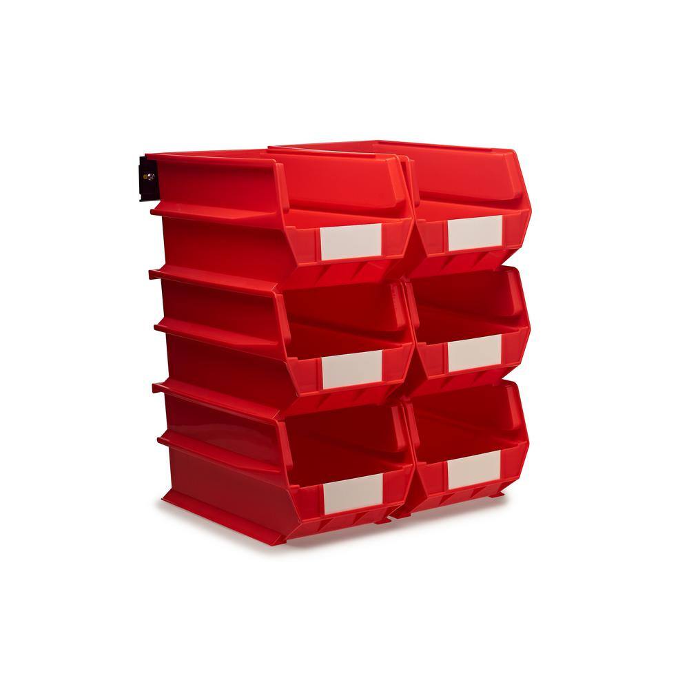 Triton Products 20.25 in. H x 16.5 in. W x 14.75 in. D Red Plastic 6-Cube Organizer 3-240RWS